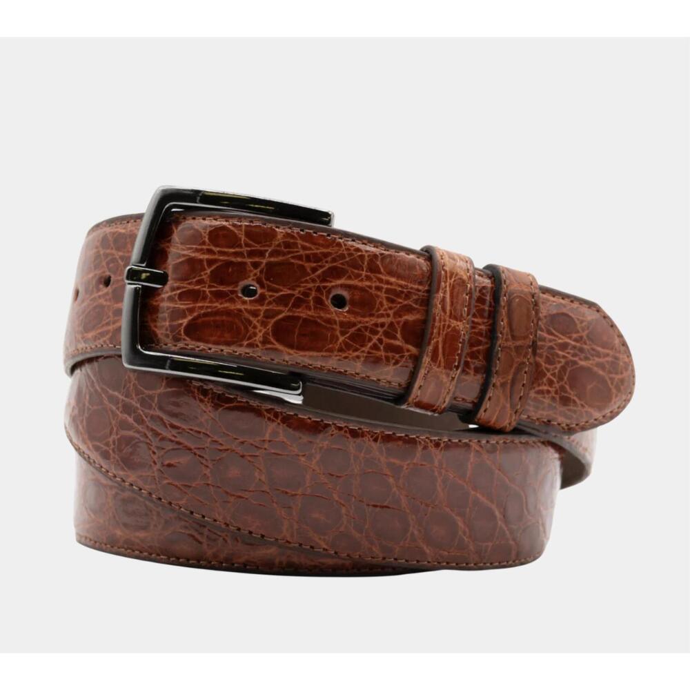 NEW LUSSO BENI men's apex belt in cognac